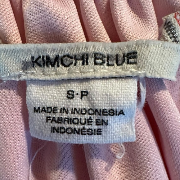 UO Kimchi Blue Cherry Bianca Mesh Mini Dress Pink Red Size Small Valentine’s Day - Picture 7 of 9